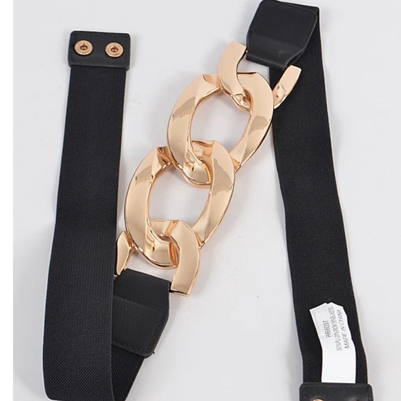 Fabulous and Chic Extra Oversized Link Chain Stretch Belt - Picture 4 of 8